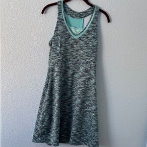 MPG Aqua and Gray Workout Dress With Built In Bra With Side Size Small